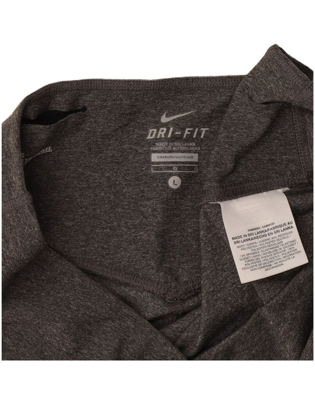 Leggings capri Nike Dri Fit pentru femei UK 16, mare, gri, poliester