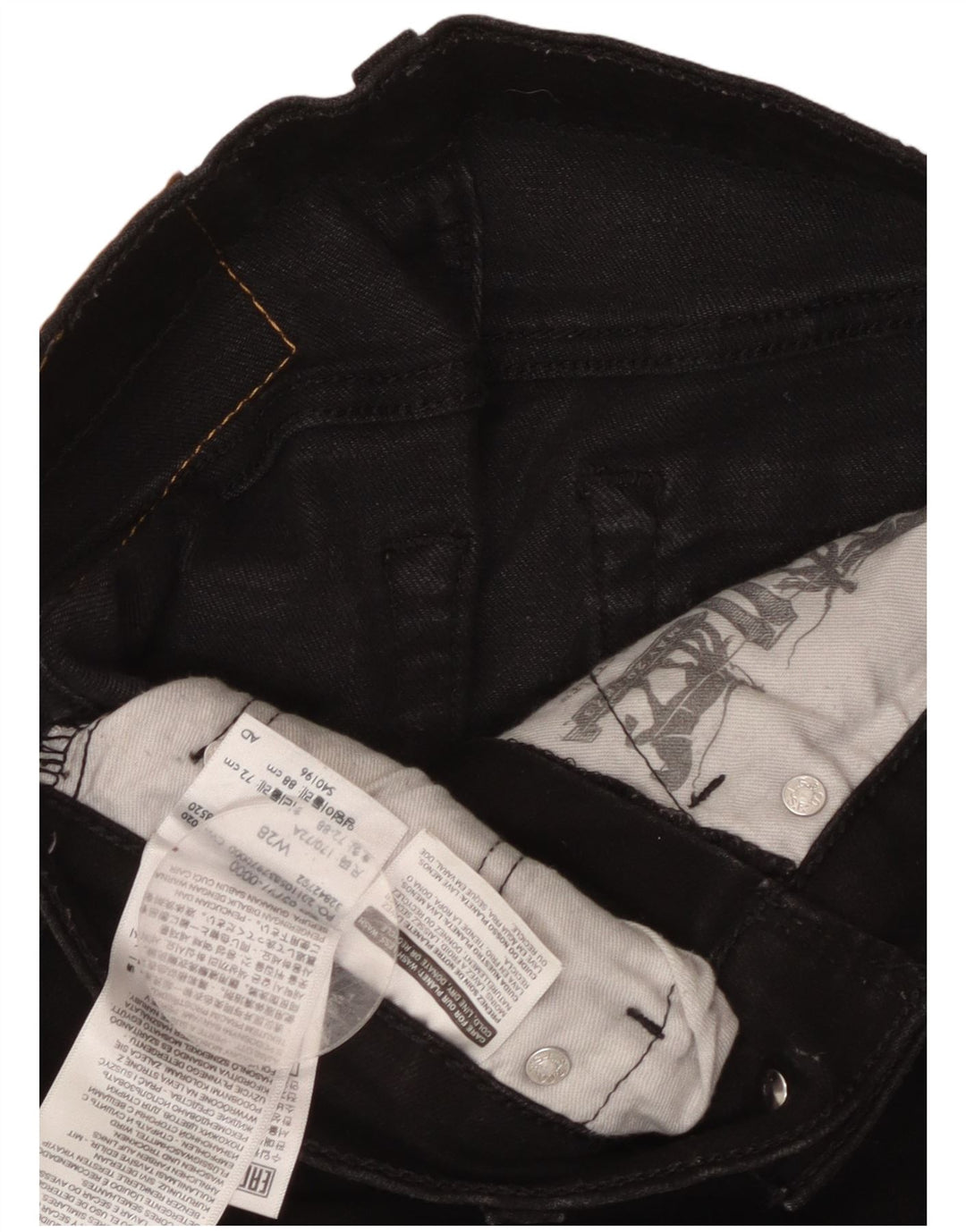 Jeans skinny 519 Hi-Ball pentru bărbați LEVI'S W28 L29 bumbac negru
