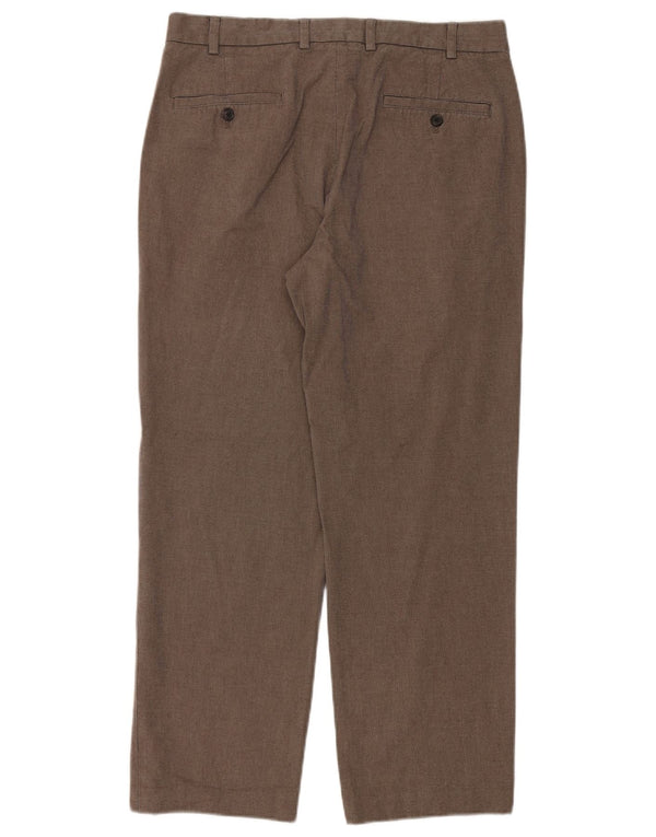 Pantaloni chino 346 drepti pentru bărbați Brooks Brothers, L34 L29, bumbac maro