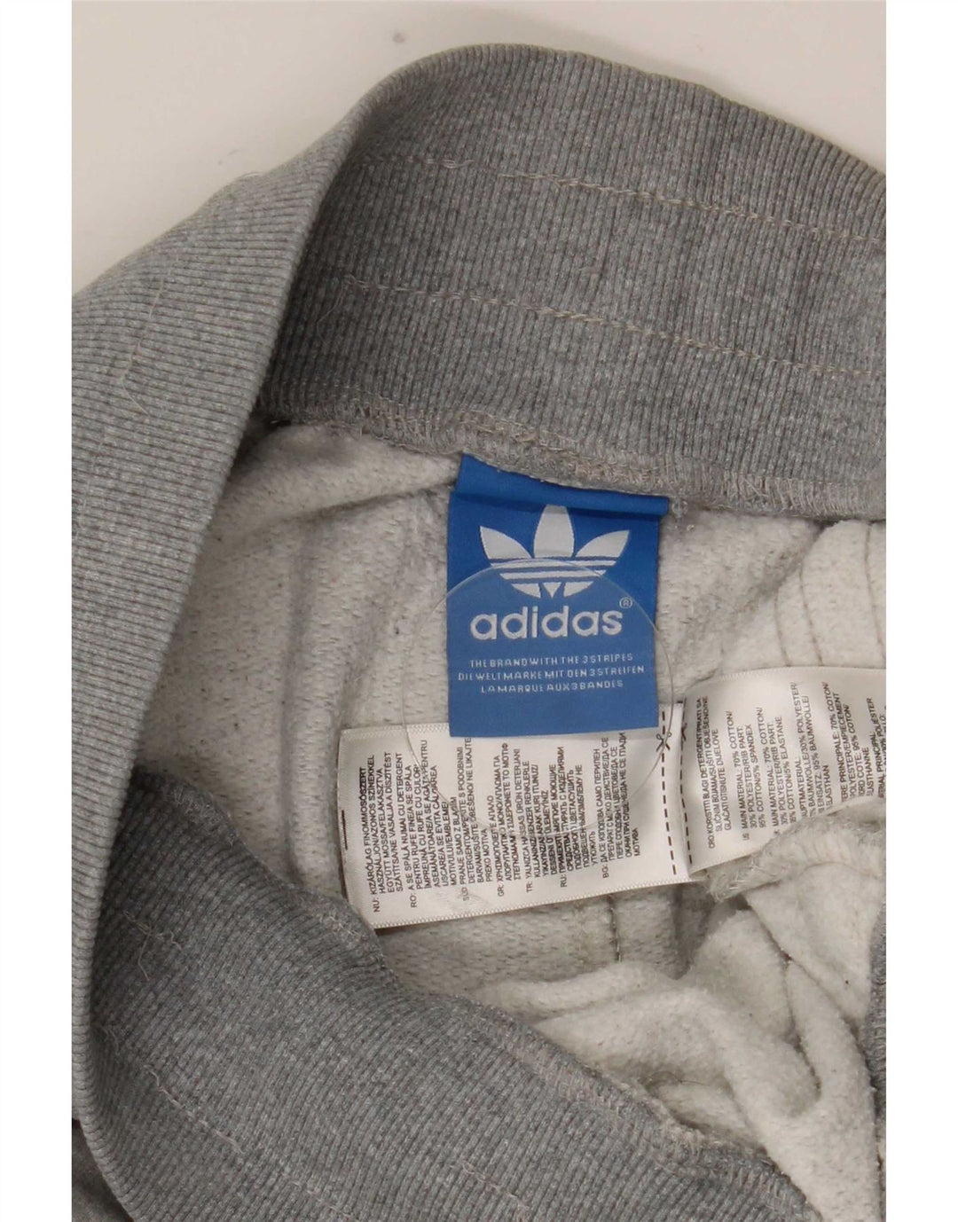 Pantaloni de trening pentru bărbați Adidas Pantaloni de jogging, gri mediu, bumbac color bloc
