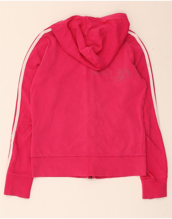 Pulover Adidas pentru femei cu fermoar, UK 8, bumbac roz mic