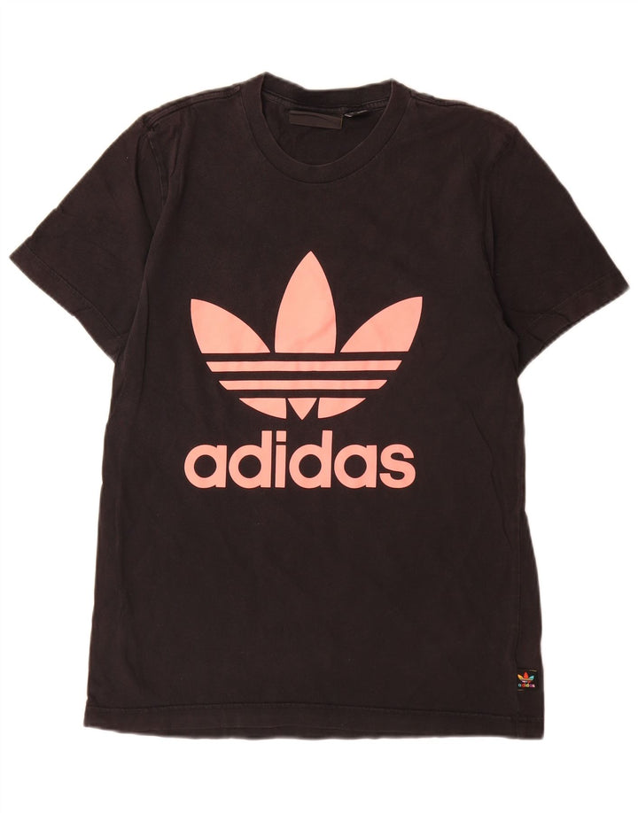 Tricou cu grafic Pharrell Williams Adidas pentru femei Top mic bumbac negru