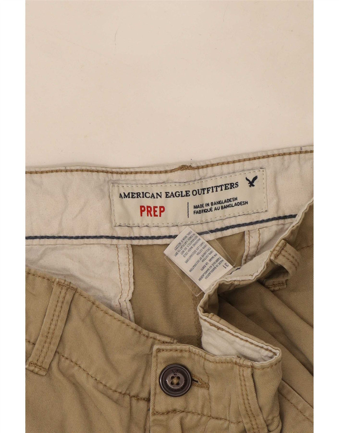 Pantaloni scurți chino pentru bărbați American Eagle Outfitters W31 bumbac mediu bej