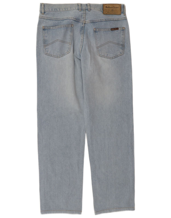 Blugi drepti pentru bărbați Marlboro Classics W33 L34 Bumbac albastru