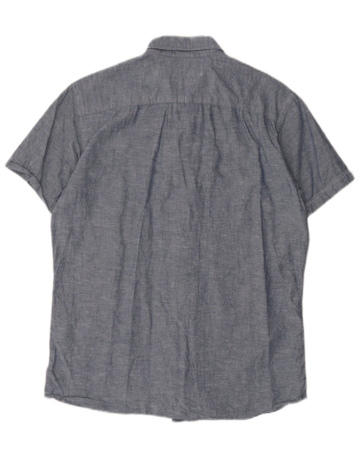Cămașă Jack & Jones pentru bărbați, bumbac albastru mediu