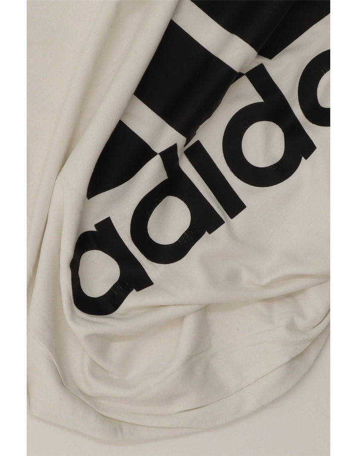 Tricou grafic pentru bărbați Adidas Top Mediu Alb