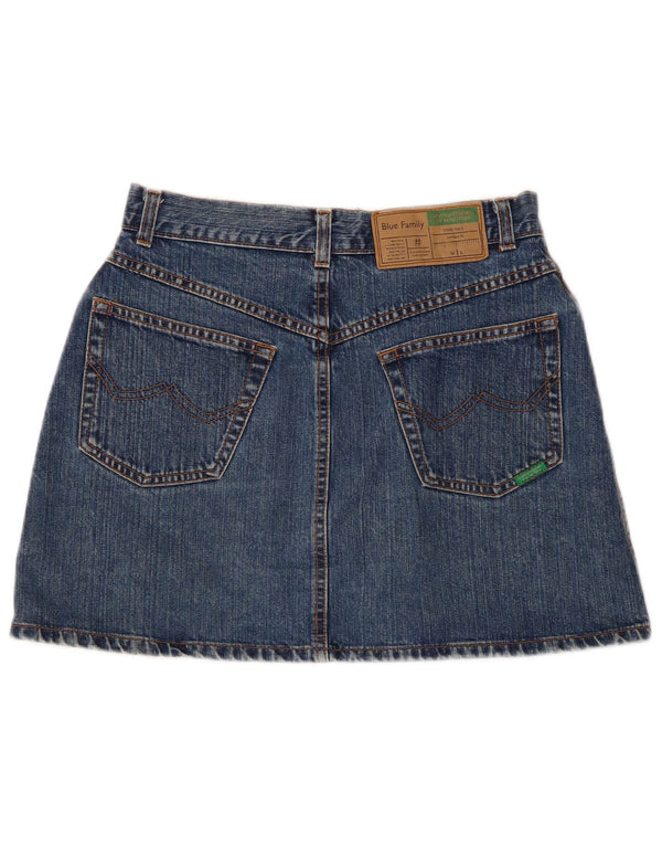 Fusta de blugi pentru femei Benetton IT 44 Medium W28 Bumbac albastru