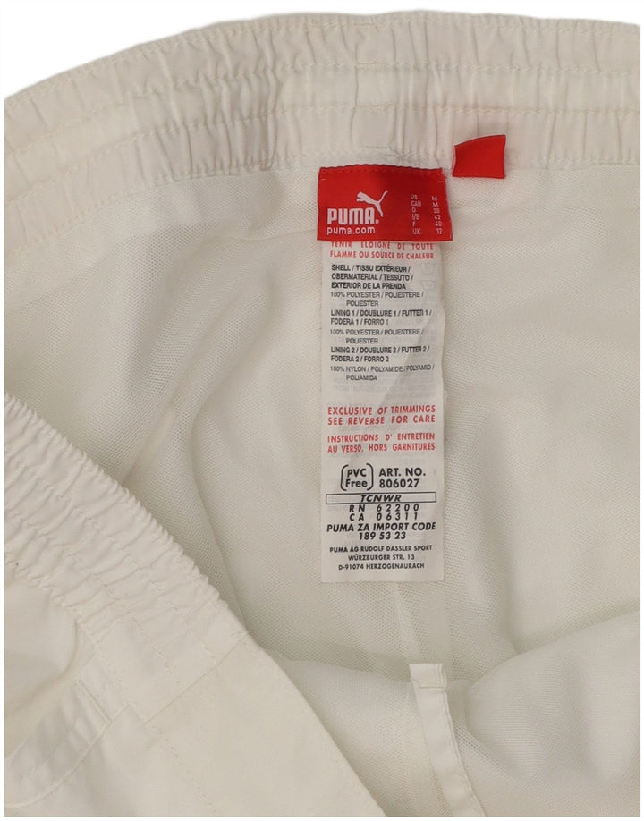 Pantaloni de trening PUMA pentru femei UK 12 Poliester alb mediu