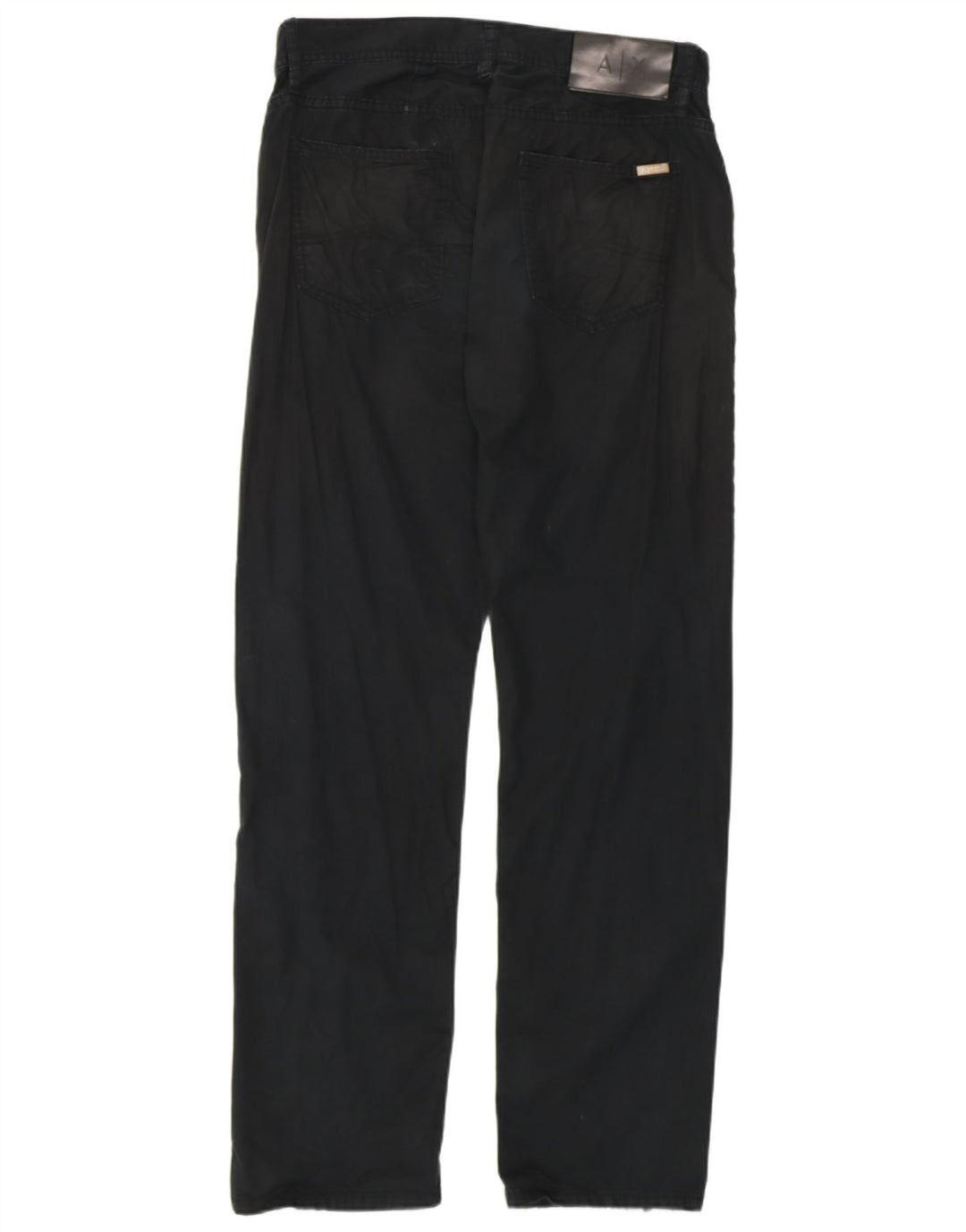 Armani Exchange Pantaloni casual drepti pentru bărbați W32 L30 bumbac negru