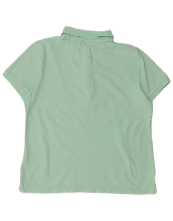 Tricou polo Benetton pentru femei UK 18 XL, bumbac verde