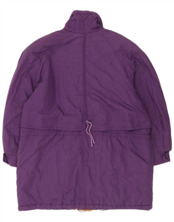 Jachetă vintage supradimensionată pentru femei UK 14 Poliester violet mare