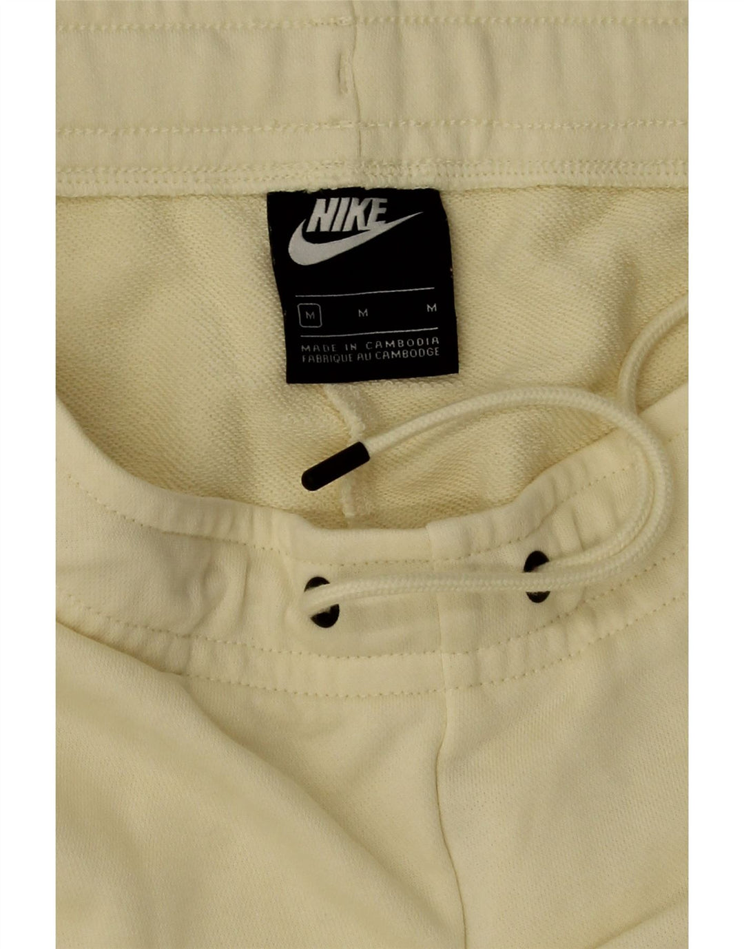 NIKE Womens Sport Shorts UK 14 Medium Off White Cotton Vintage Nike and Second-Hand Nike from Messina Hembry 