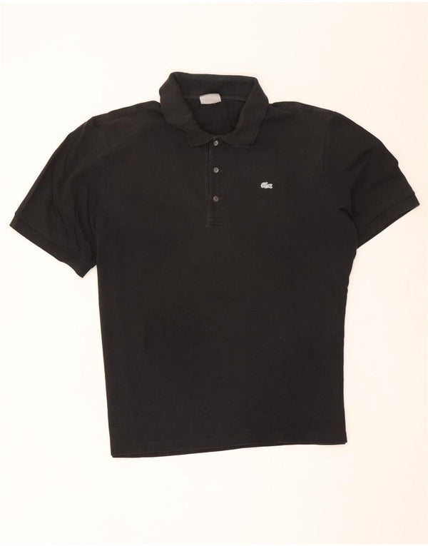 Tricou polo pentru bărbați Lacoste Mărimea 8 3XL Bumbac negru