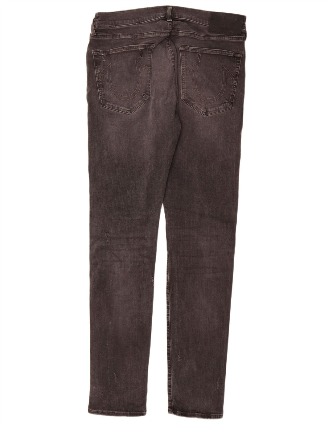 True Religion Blugi slim pentru bărbați Distressed W36 L34 Bumbac gri