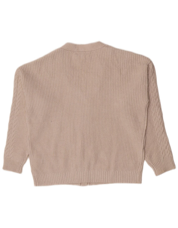 Pulover cardigan pentru femei Marks & Spencer UK 14 Medium Bej Poliester