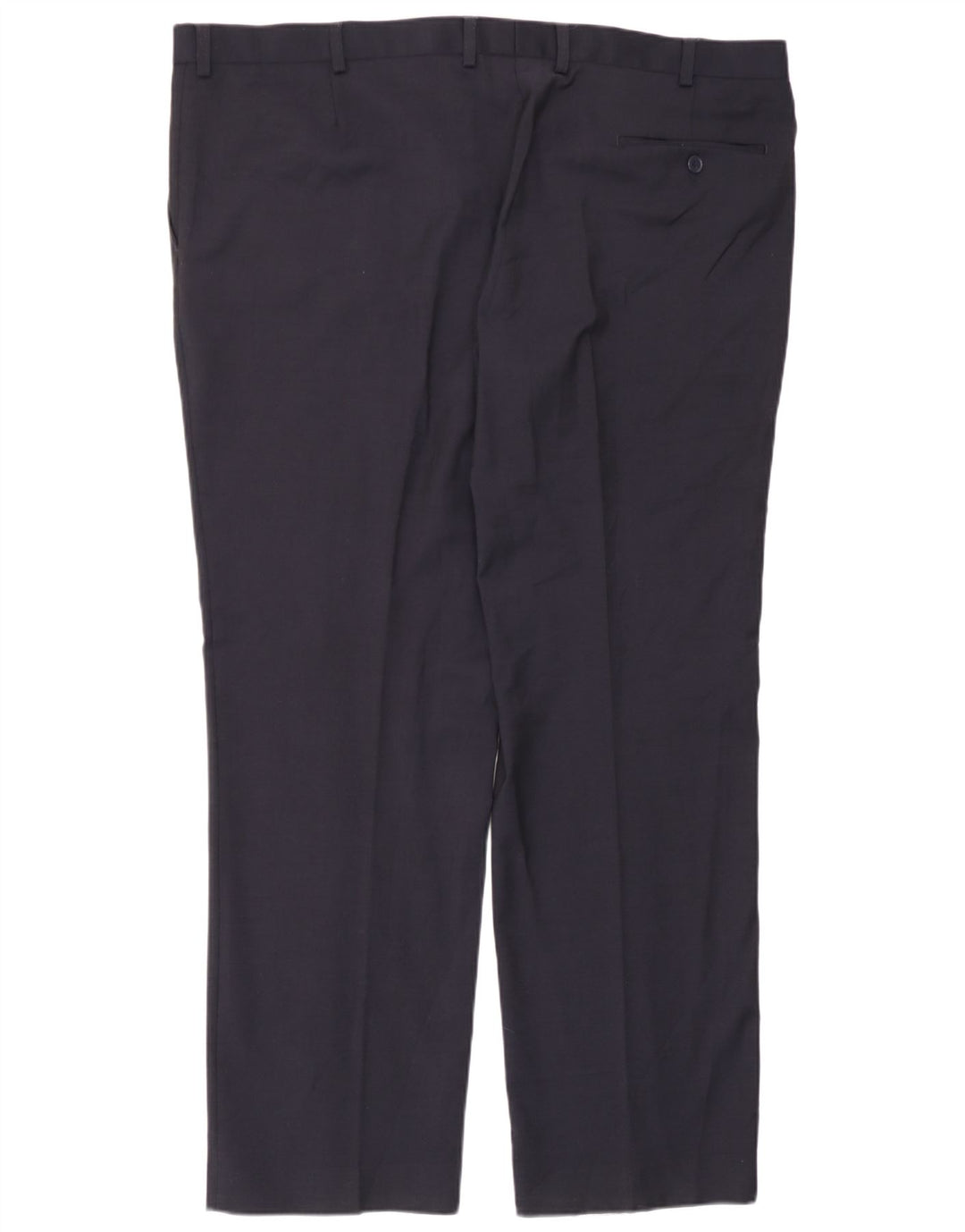 Pantaloni de costum pentru bărbați Marks & Spencer, cu tăiere obișnuită, L44 L31 Lână bleumarin