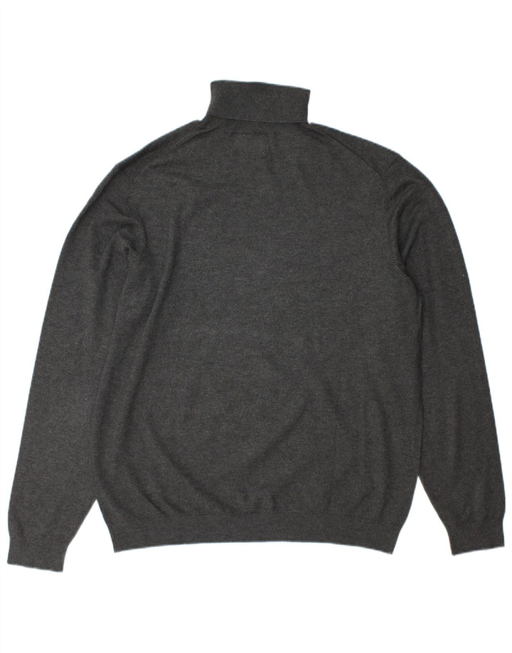 Pulover pentru bărbați Zara, cu gât rulat, XL, gri