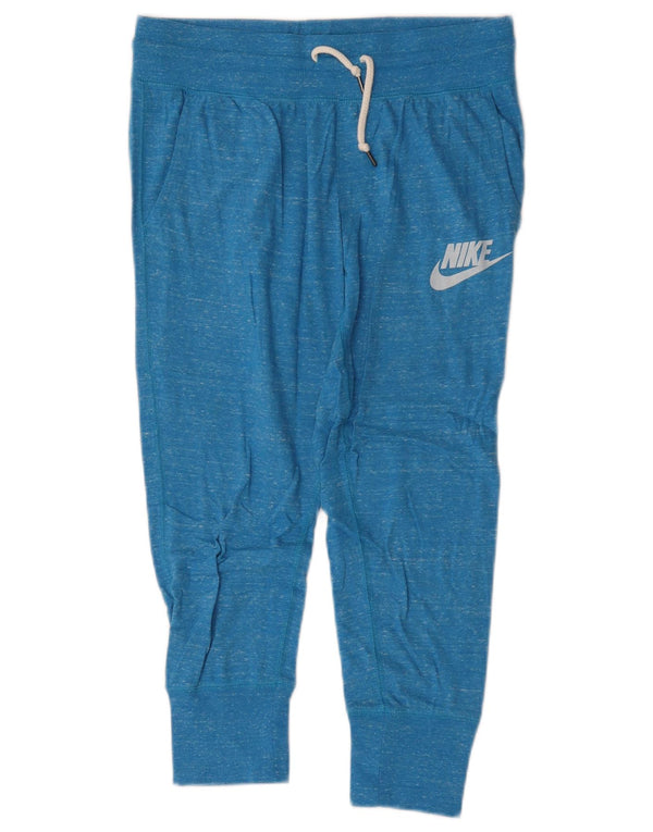 Pantaloni de trening cu grafic pentru femei Nike Pantaloni de jogging UK 10 Small Blue Flecked