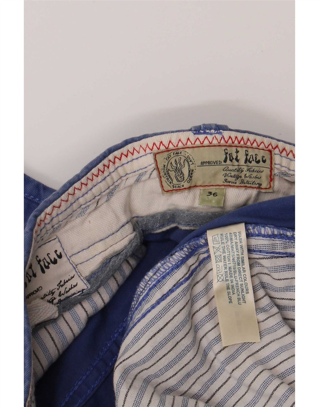 Pantaloni scurți chino pentru bărbați Fat Face W36, mare, albastru, bumbac