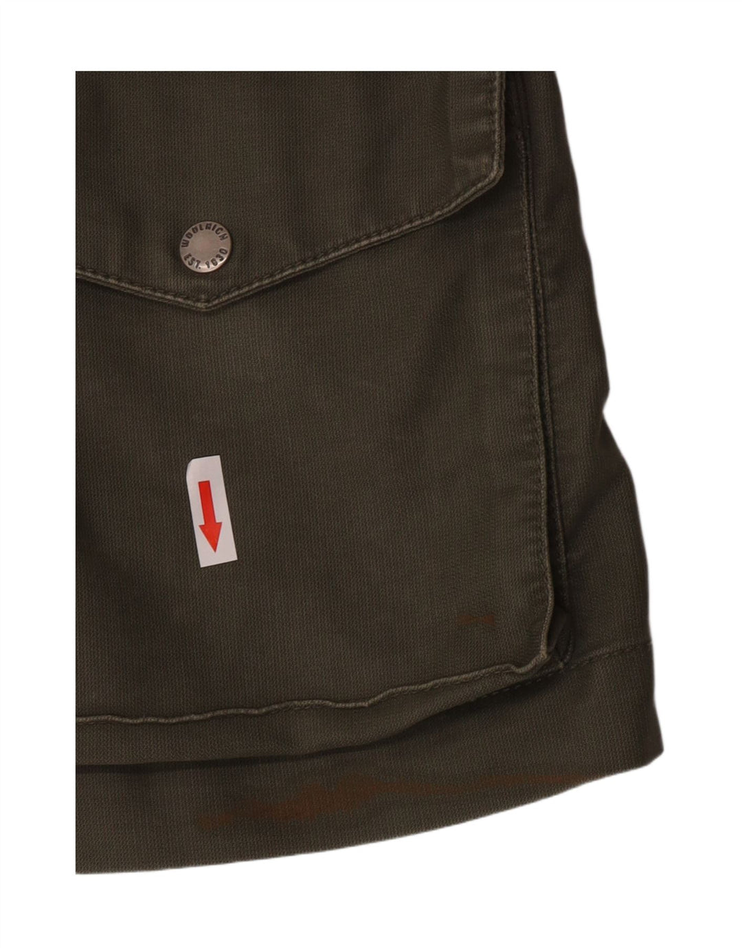 Jachetă militară pentru bărbați Woolrich UK 40 mare, bumbac kaki