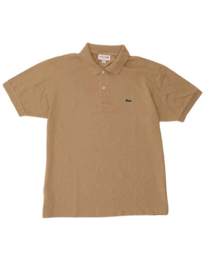 Tricou polo Lacoste Classic Fit pentru bărbați, mărimea 4, bumbac, bej mediu