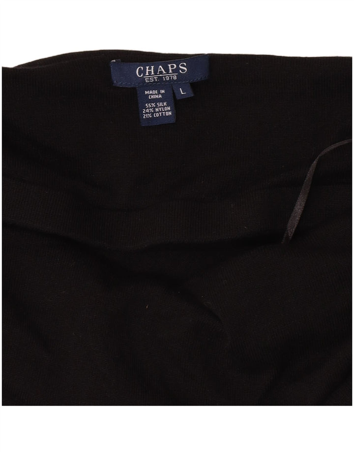 Top Crop Halter pentru damă Chaps UK 14 Large Black Silk