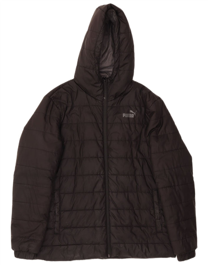 Jachetă căptușită cu glugă Puma pentru bărbați UK 40 Poliester negru mare