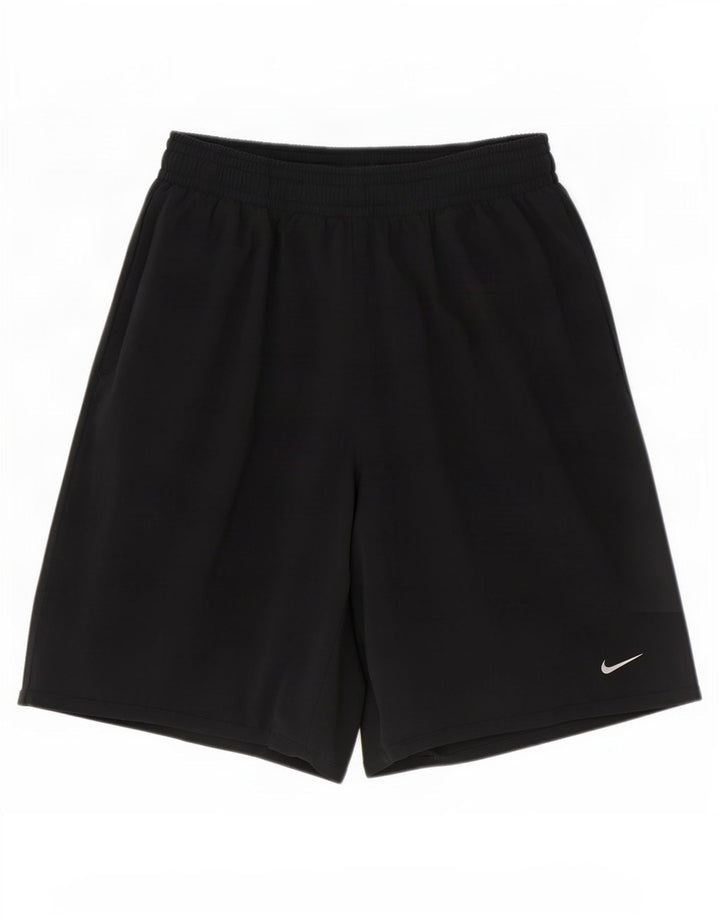 Pantaloni scurți sport Nike pentru bărbați, poliester mediu negru