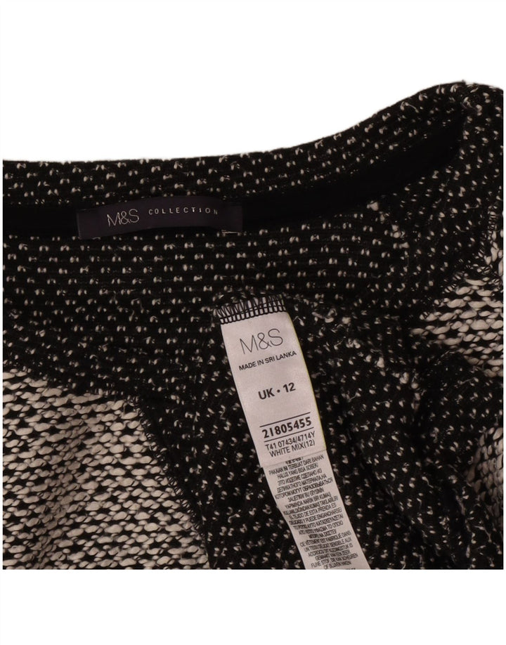 Pulover pentru femei Marks & Spencer, cu gât de barcă, UK 12 Medium White Flecked