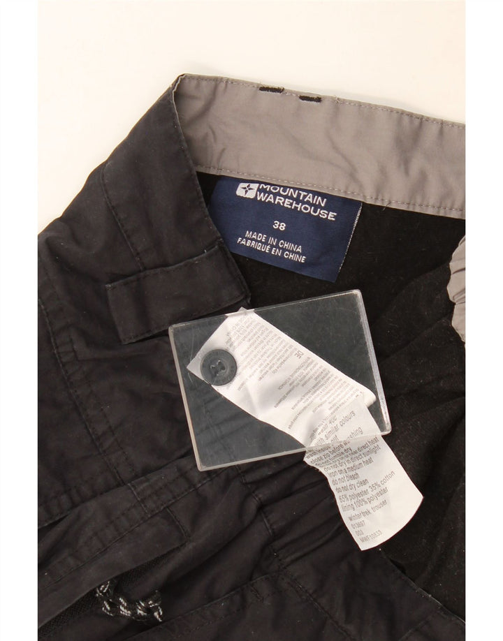MOUNTAIN WAREHOUSE Pantaloni cargo drepti pentru bărbați W38 L32 Poliester negru