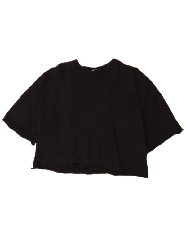 Tricou supradimensionat pentru femei Zara UK 10 Bumbac negru mic