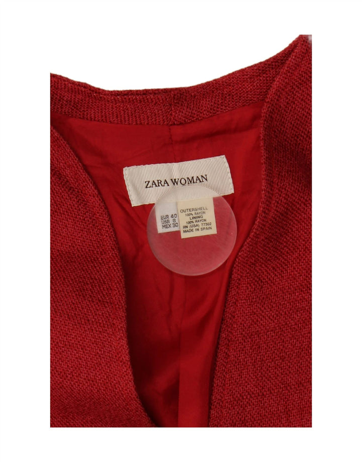 Jachetă Blazer Femei Zara EU 40 Roșu Mediu Rayon