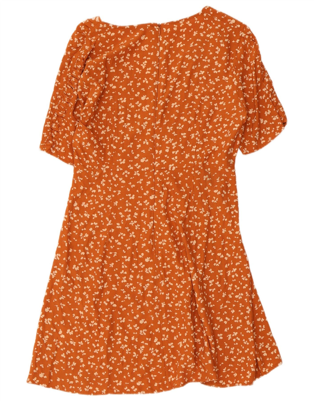 Rochie de soare pentru femei French Connection UK 12 Medium Orange Floral Viscose