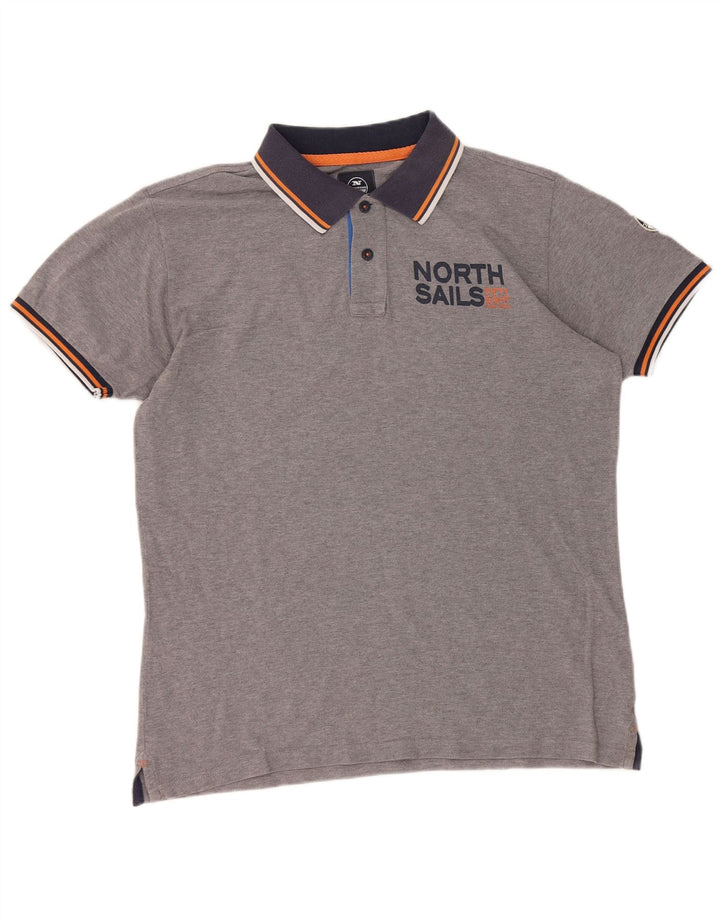 Cămașă polo cu grafică North Sails XL bumbac gri