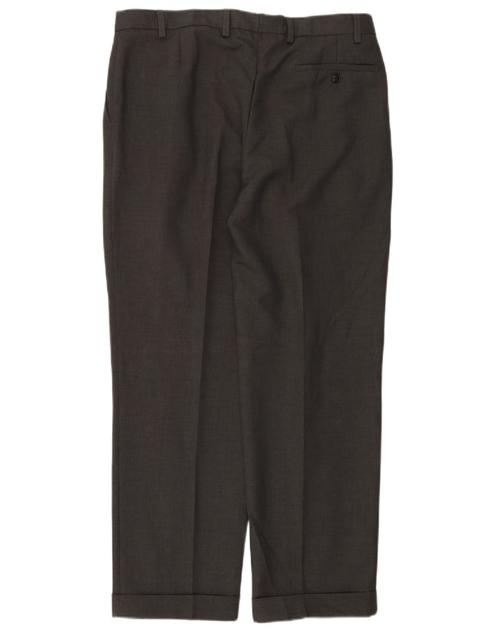 Pantaloni de costum pentru bărbați Marks & Spencer L36 L29 Gri poliester