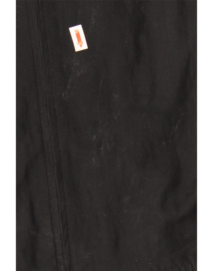 Jachetă de trening cu glugă Adidas pentru femei UK 14 Poliester negru mare