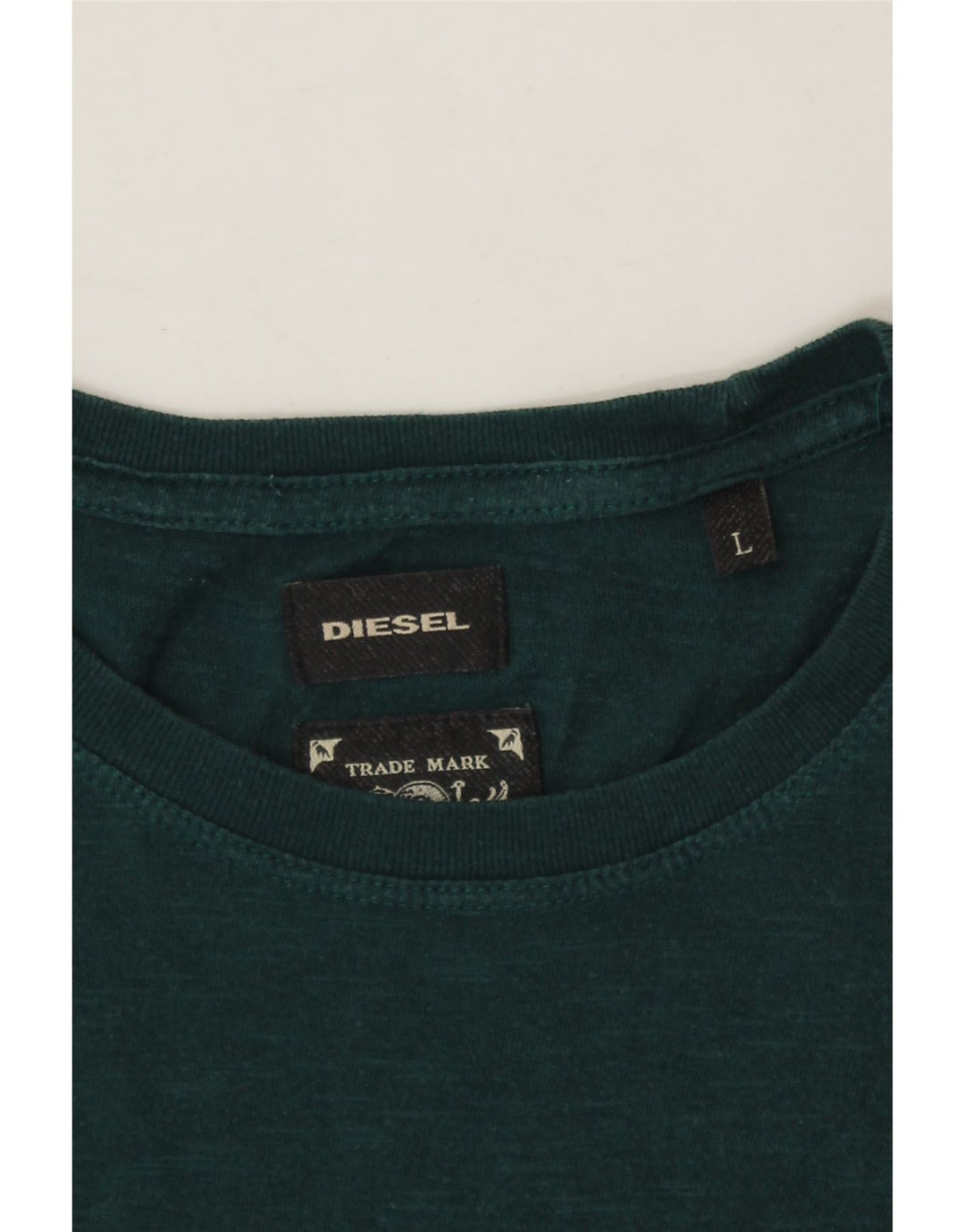 DIESEL Mens T-Shirt Top Large Green Flecked Vintage Diesel and Second-Hand Diesel from Messina Hembry 