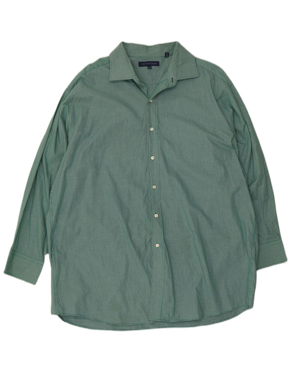 Cămașă pentru bărbați Tommy Hilfiger Mărimea 17 1/2 mare din bumbac vichy verde