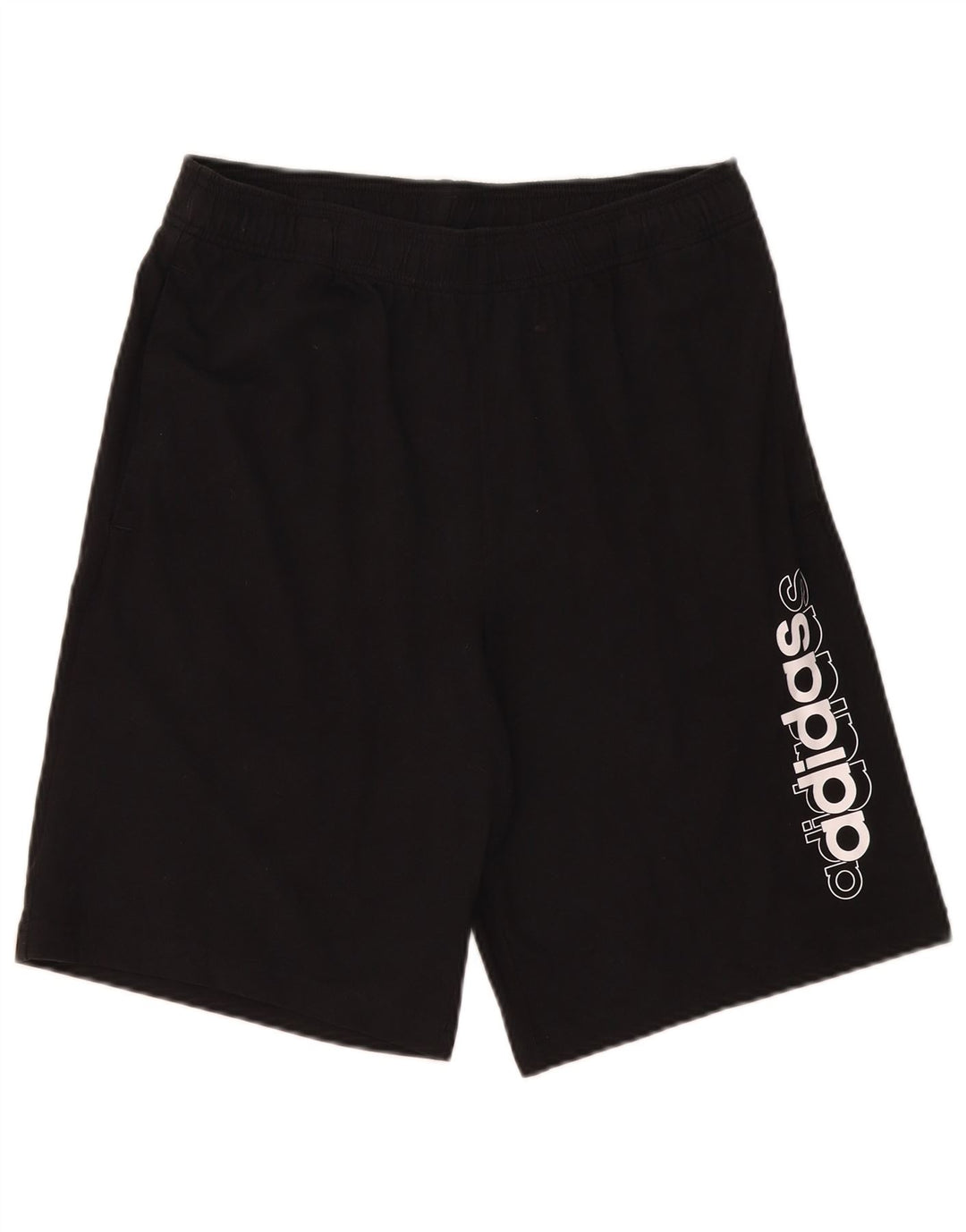 Pantaloni scurți sport grafic Adidas pentru bărbați, bumbac mediu negru