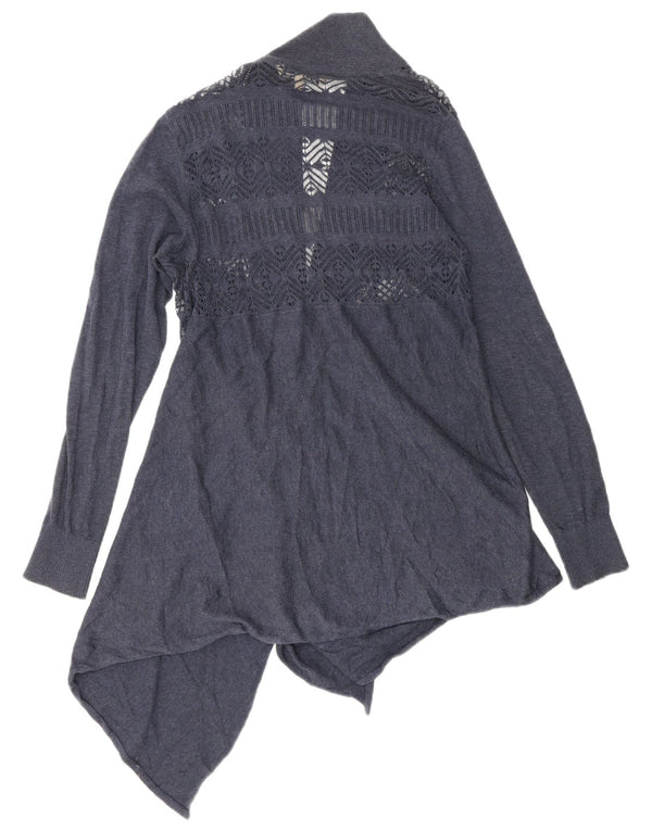 Pulover cardigan asimetric pentru femei Fat Face UK 10 mic Bumbac bleumarin