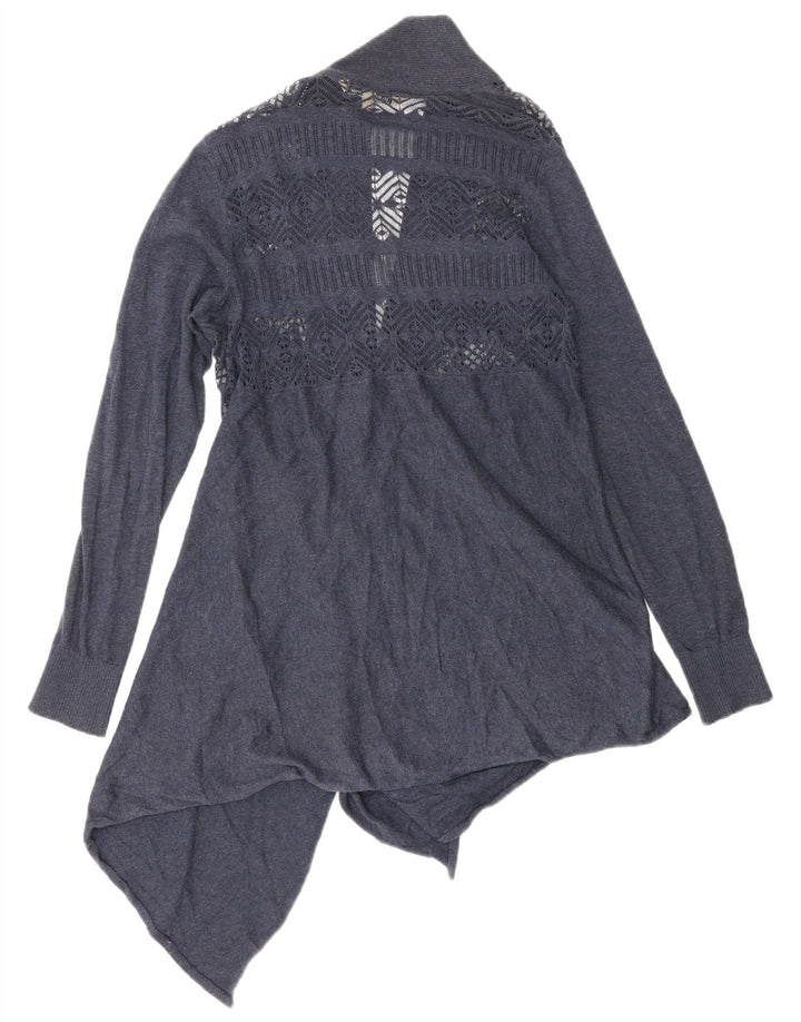 Pulover cardigan asimetric pentru femei Fat Face UK 10 mic Bumbac bleumarin