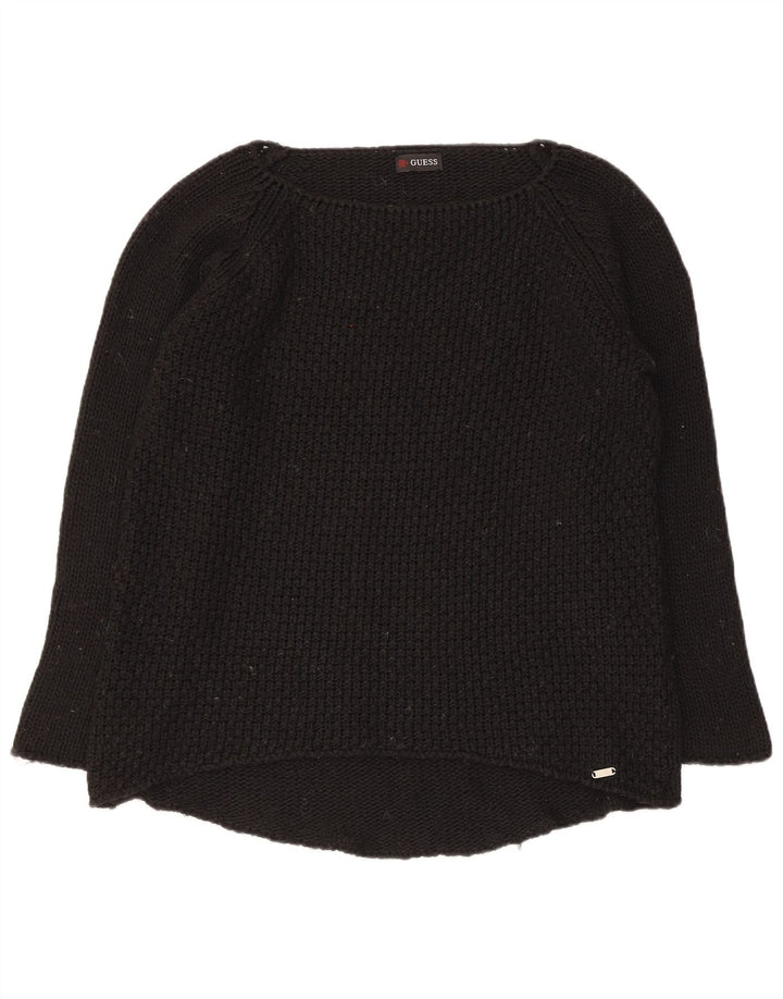 Pulover Guess pentru femei cu gâtul barca UK 12 Medium Black