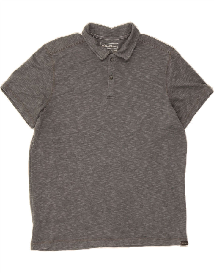 EDDIE BAUER Mens Polo Shirt Large Grey Cotton Vintage Eddie Bauer and Second-Hand Eddie Bauer from Messina Hembry 