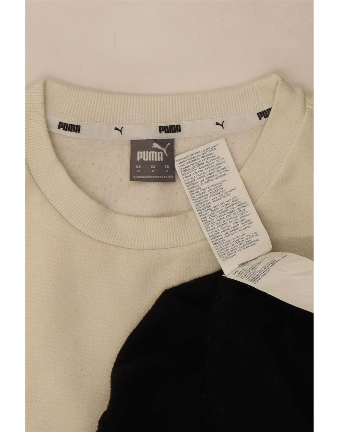 Pulover cu grafică Puma pentru bărbați, bumbac color bloc negru mic