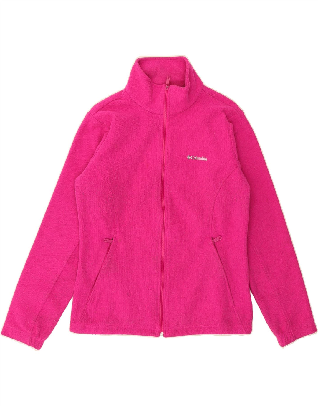 COLUMBIA Womens Omni-Heat Tracksuit Top Jacket UK 14 Medium Pink Polyester Vintage Columbia and Second-Hand Columbia from Messina Hembry 