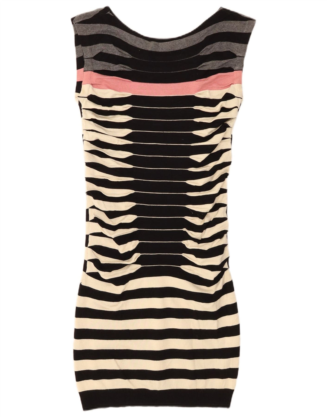 Rochie bodycon fără mâneci pentru femei Ted Baker, mărimea 2, cu dungi negre mici
