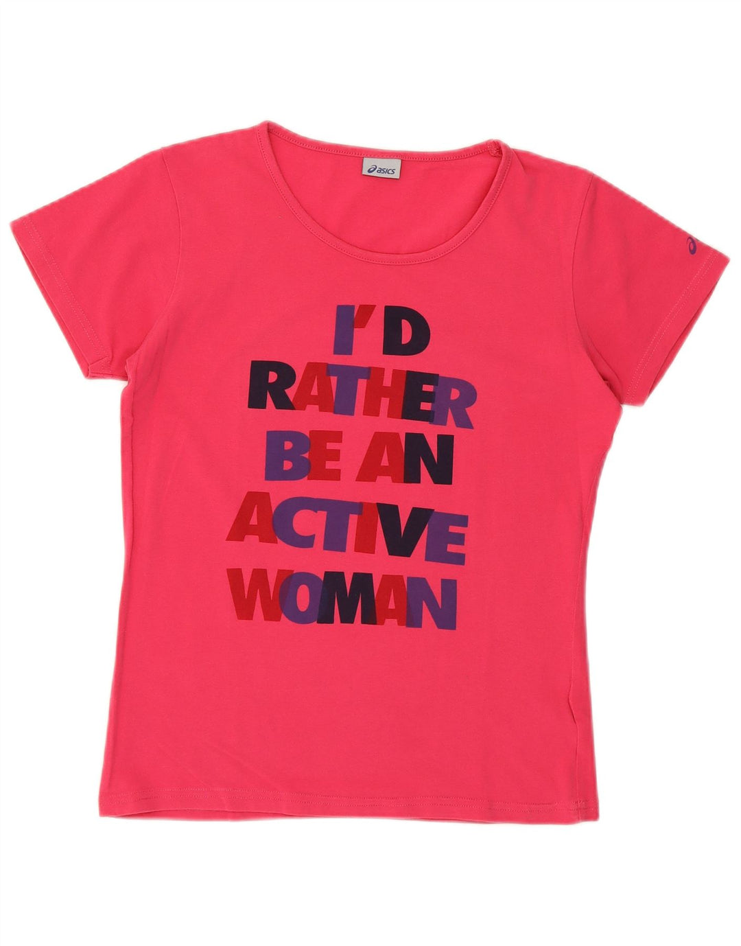 Tricou grafic ASICS pentru femei Top UK 12 Medium Pink Bumbac