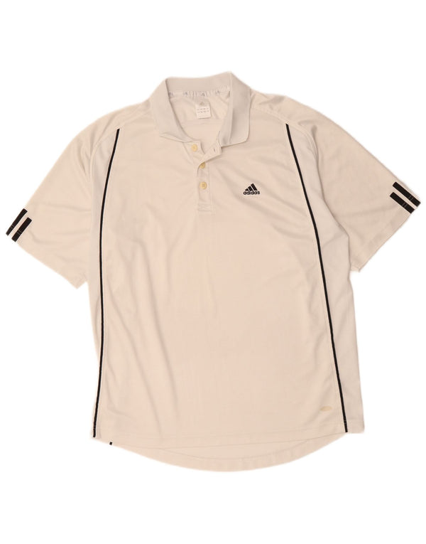 Tricou polo Adidas pentru bărbați Marea Britanie 42/44 Poliester alb mare