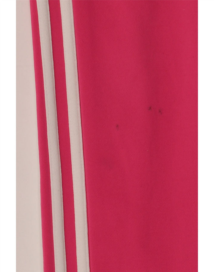Pantaloni de trening drepte pentru femei Adidas UK 10 Poliester roz mic