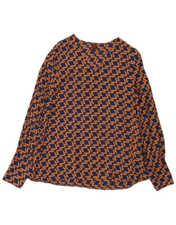 Bluză cu mânecă lungă pentru femei Stefanel Top IT 46 Mare Bleumarin Geometric